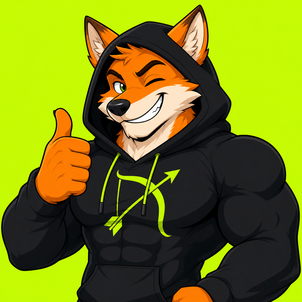Buff fox thumbs up